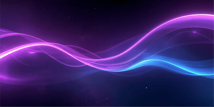 An abstract blue and purple background featuring dynamic intersecting lines