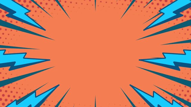 Comic Lightning Pop Art Dynamic Background Animation