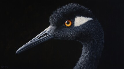 Obraz premium Close-up portrait of a crane