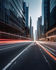 Fototapeta premium Smart City Mobility Urban Traffic Data Streams Empty Smart Clear Co 05