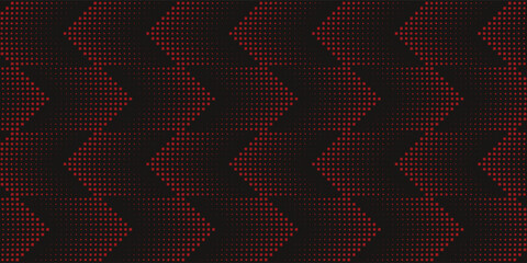 Fototapeta premium Seamless halftone hexagon red dots pattern vector, geometric halftone abstract pattern for fabric and textile printing, sports jersey texture, wrapping paper, background and packaging.