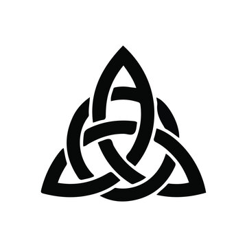 Classic Black Triquetra Trinity Knot - Sacred Geometry Symbol for Spirituality and Heritage