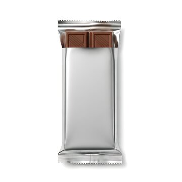Elegant silver pouch with brown closure and metallic sheen finish