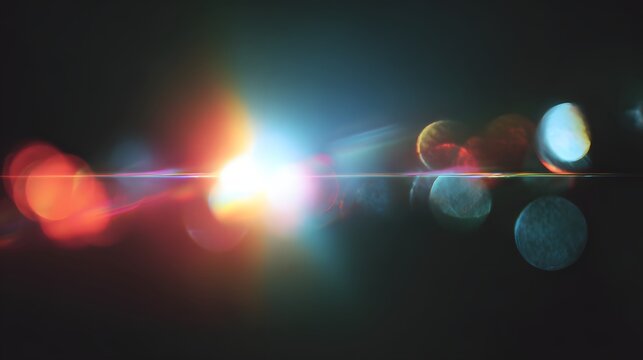 A vibrant display of colorful lights against a dark background