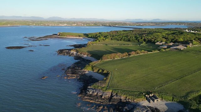 Scenic Welsh coastline near Holyhead port