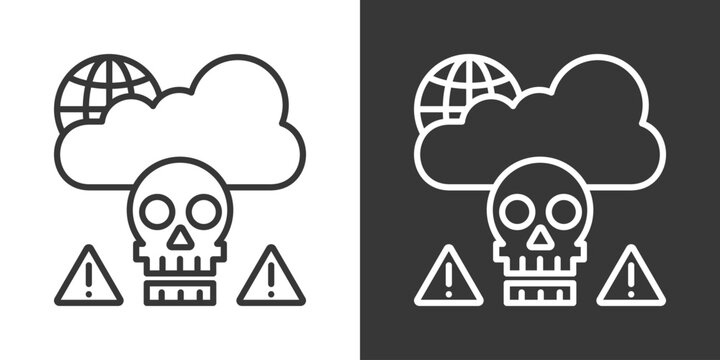 Ddos Activity Icon Set Vector Collection Isolated In Black And White