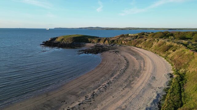 Scenic Welsh coastline near Holyhead port