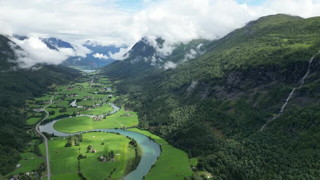 Norway landscape with river