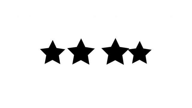 four star rating icon animation