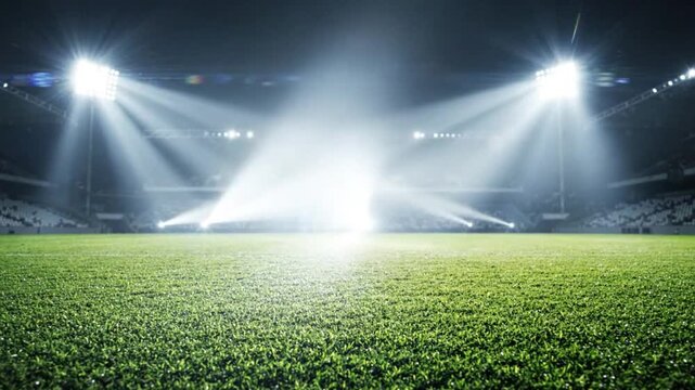 Stadium lights at sports field arena, no specific sport, Night time