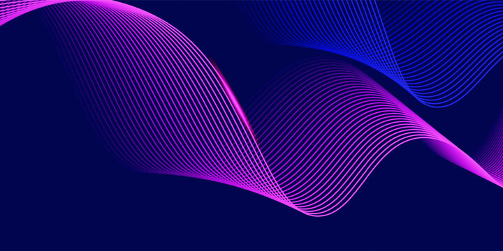 Abstract background with flowing lines. Dynamic waves. Vector illustration.