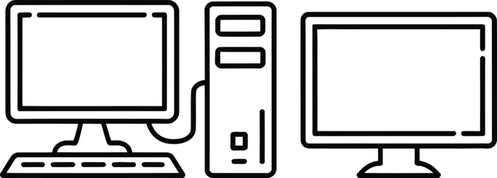 A computer system with two monitors