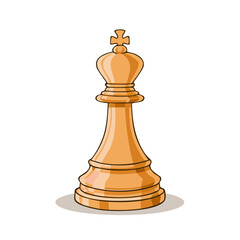 Fototapeta premium Golden Chess King Piece Silhouette Represents Strategy Royalty and Victory