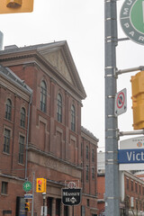 Fototapeta premium exterior of Massey Hall, designed by Sidney Badgley (1894), a gift from Hart Massey, located at 178 Victoria St, Toronto