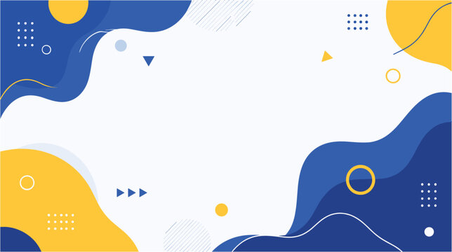 Geometric Shapes Flat Design Fluid Forms Vector Illustration