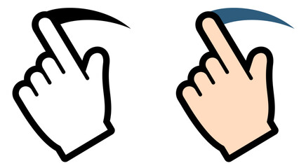 左右スワイプ操作アイコン 指で画面を切り替えるタッチジェスチャーUI素材　Swipe Left Right Icon Finger Slide Gesture Carousel Navigation Symbol  © ochikosan