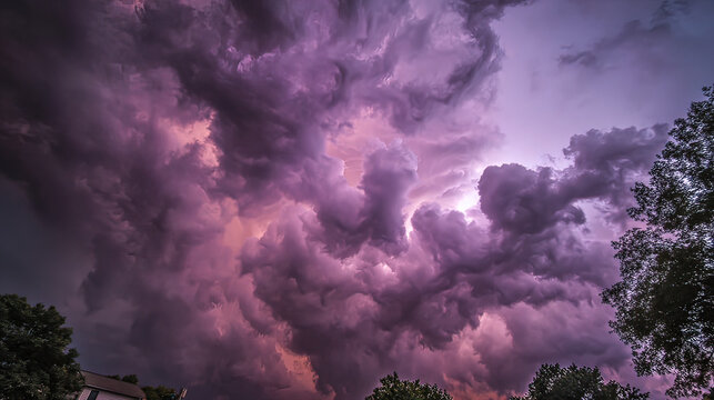 midgard. Dark purple storm clouds gathering before rainfall, dramatic sky formation, natural weather phenomenon. travel magazines, destination branding, designed for travel destination branding.
