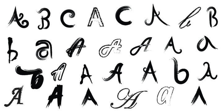brash vector design alphabet a brash