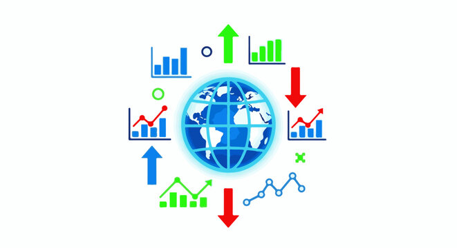 Global economic charts show trends and directions around the world