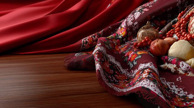 Festival Gorali celebration with traditional clothing and accessories on display