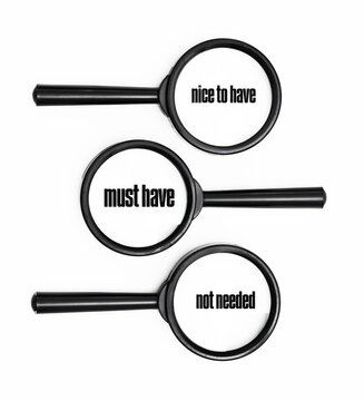 Must have, nice to have, not needed