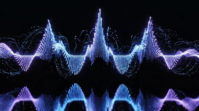 Abstract sound wave pattern highlighting geometric patterns and contemporary art