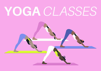 Fototapeta premium Experience harmony and wellness through unique yoga classes designed for all levels, Connect with your breath and strengthen your body while enjoying a supportive community.