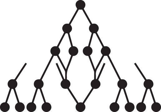 Binary Tree Algorithm Logic Silhouettes