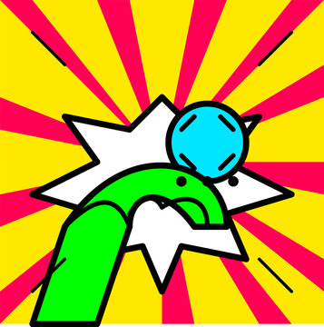 Dynamic pop art comic book illustration featuring a powerful green arm punch with sunburst background