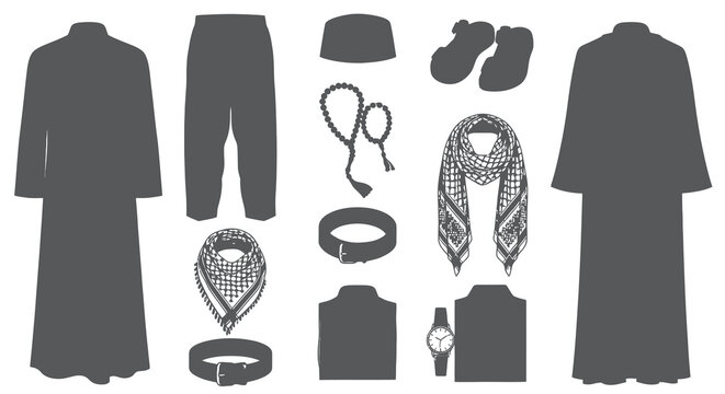 Arab and Middle Eastern Men Modest Fashion Thobe and Abaya Set