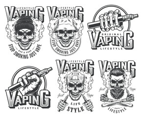 Fototapeta premium Skull vape lifestyle