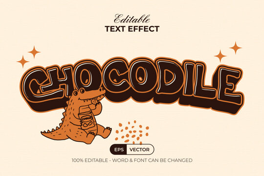Snack Food Text Effect 3D Style. Editable Text Effect.