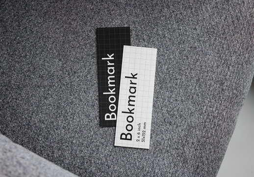 Mockup Of Two Customized Bookmarks