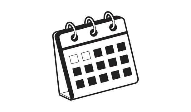 Black and white vector icon of a rubik's cube with blank squares Vector