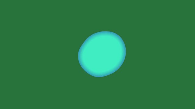 Small blue object ball on egg flower screen clock it green screen design cartoonish expression layers