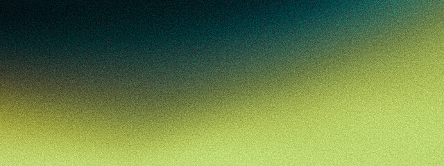 Naklejka premium Grainy gradient background, dark green blue yellow abstract noise texture wide banner, header, poster backdrop or digital wallpaper design