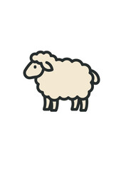 Obraz premium Cute Sheep Lamb Animal Vector Illustration for Eid Al Adha