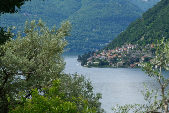 Panorama sul borgo di Laglio sulle rive del lago di Como, Lombardia, Italia.