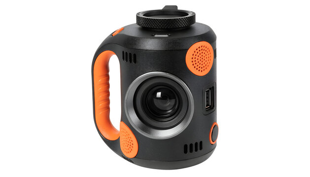 Compact, portable mini projector isolated on transparent background