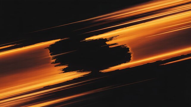 Burning orange light streaks with a central void creating a powerful energetic visual effect