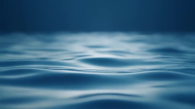 Calm Blue Water Surface Waves Motion Background