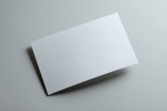 Minimalist Blank A4 Brochure Mockup in Landscape Format on Pale Gray Surface