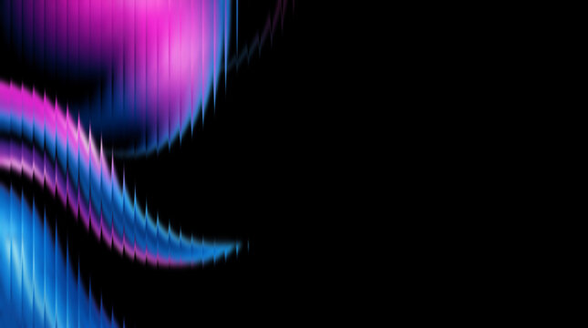 Abstract neon wave background with blue and pink hues for music and nightlife design