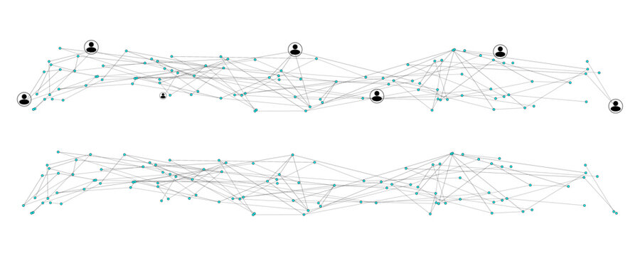 Abstract network background with connected points and lines technology vector