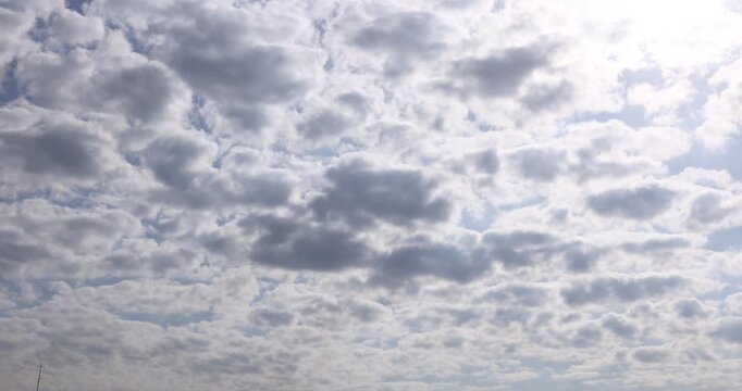Dense cloud formation in a gray sky