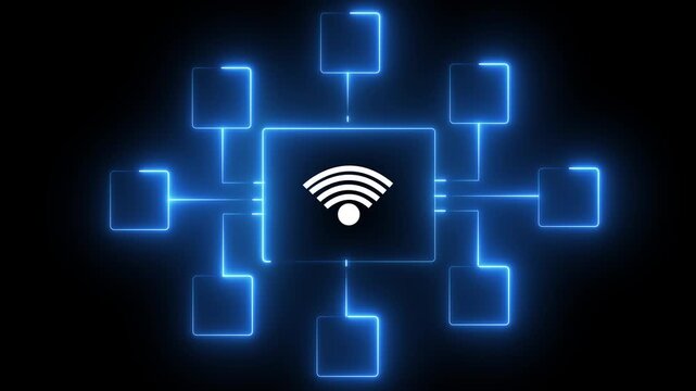 User controlling smart home via smartphone with IoT interface, representing home automation, wireless connectivity, energy efficiency, and secure control of lighting and devices.