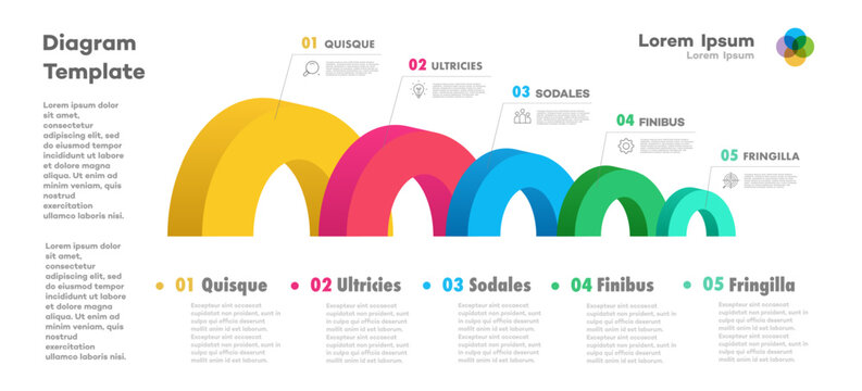 Circle funnel infographic template 3d isometric level for start up project, banner, presentation, theory basic operation, business strategy, logic analysis