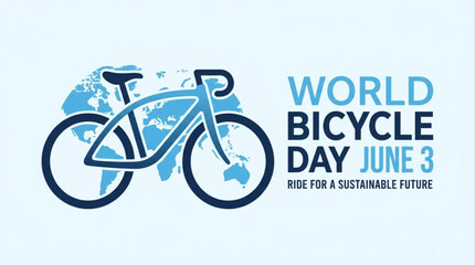 Fototapeta premium World Bicycle Day Commemoration Advocating Sustainable Transportation for a Healthier Global Future