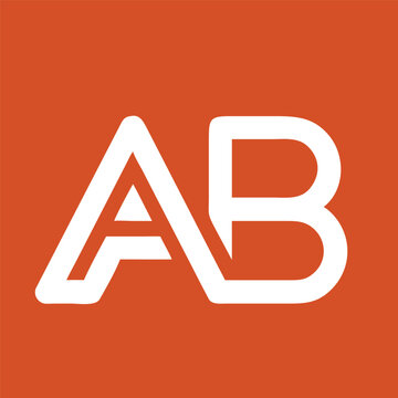 Creative AB Letter Vector Logo Design Elegant Corporate Branding Illustration Art Style