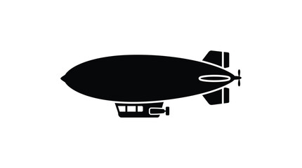 airship silhouette on a white background © Tamim